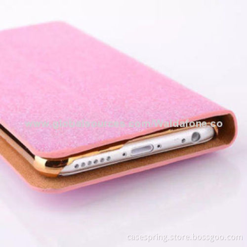 PU Leather Case for iPhone 6, with Silk Texture, Without Removing Skin